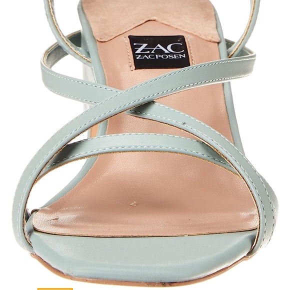 NWT ZAC Zac Posen blue gray heeled sandals - Sz 9.5 - Picture 4 of 9